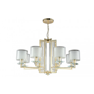 Подвесная люстра Crystal Lux NICOLAS SP-PL8 GOLD/WHITE 3401/308, 8xE14x60W - миниатюра 2