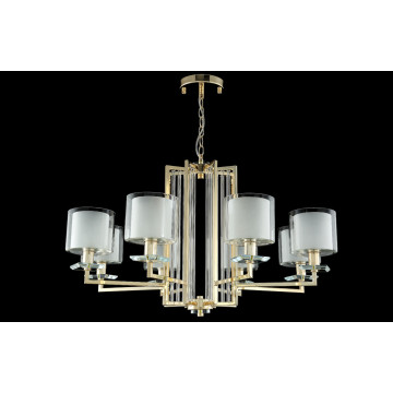 Подвесная люстра Crystal Lux NICOLAS SP-PL8 GOLD/WHITE 3401/308, 8xE14x60W - миниатюра 3