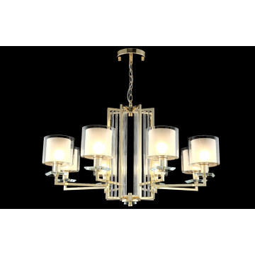 Подвесная люстра Crystal Lux NICOLAS SP-PL8 GOLD/WHITE 3401/308, 8xE14x60W - миниатюра 4