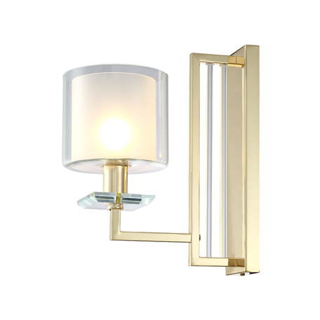 Бра Crystal Lux NICOLAS AP1 GOLD/WHITE 3401/401, 1xE14x60W