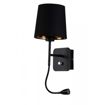 Бра с дополнительной подсветкой Crystal Lux PABLO AP2 BLACK/BLACK-GOLD 3450/402, 1xE27x40W + LED 3W в зависимости от используемых лампочекlm CRIв зависимости от используемых лампочек - миниатюра 2