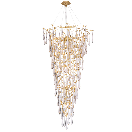 Подвесная люстра Crystal Lux REINA SP34 D1200 GOLD PEARL 3580/334, 34xE14x60W