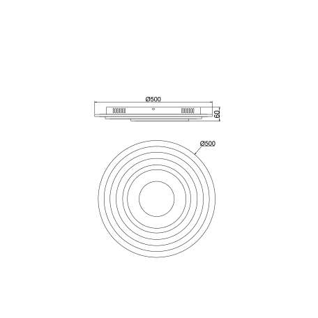 Схема с размерами Freya FR6014CL-L98W