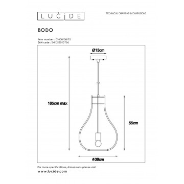 Схема с размерами Lucide 01400/38/72