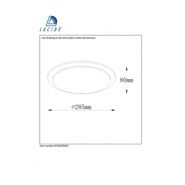 Схема с размерами Lucide 07104/30/01