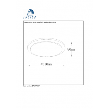 Схема с размерами Lucide 07104/30/70