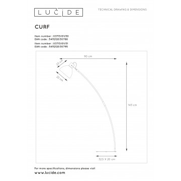 Схема с размерами Lucide 03713/01/31