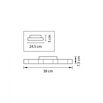 Схема с размерами Lightstar 750073