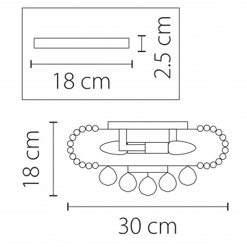 Схема с размерами Lightstar 704034