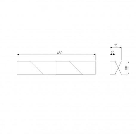 Схема с размерами Elektrostandard a058286