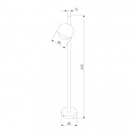 Схема с размерами Elektrostandard a057633