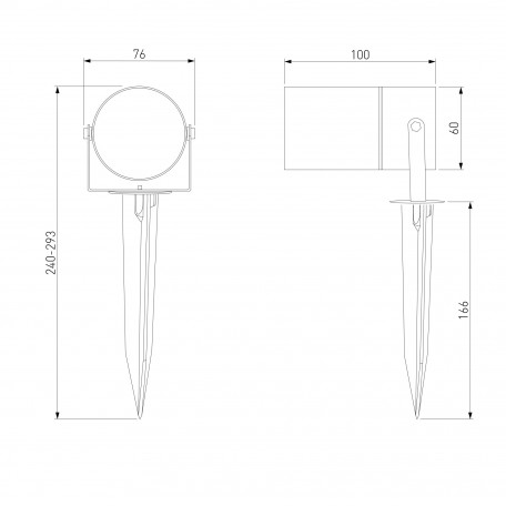 Схема с размерами Elektrostandard a057942