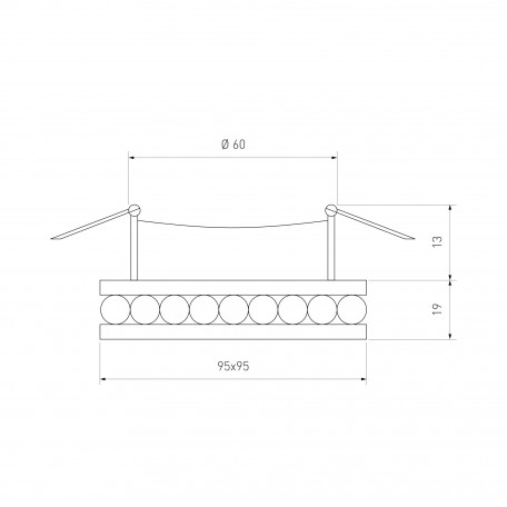 Схема с размерами Elektrostandard a049338