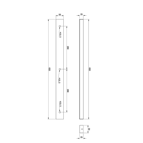 Схема с размерами Maytoni SPR-BASE-03-W