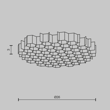 Схема с размерами Maytoni HoneyComb-D26