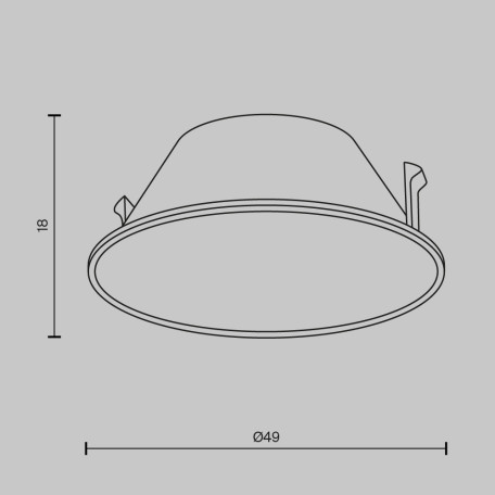 Схема с размерами Maytoni Ring057-7-CH