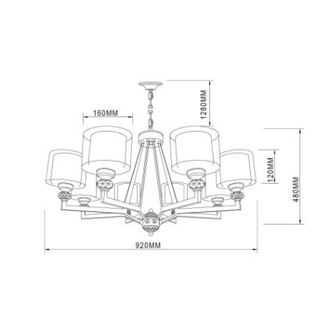 Схема с размерами Vele Luce VL1053L08