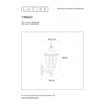 Схема с размерами Lucide 11832/01/30