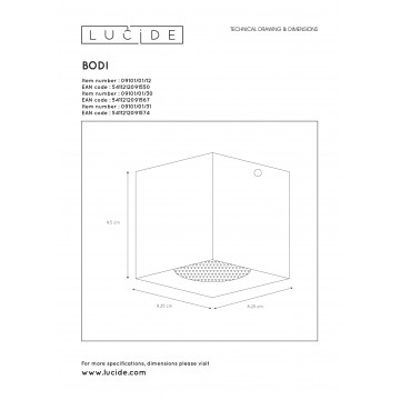 Схема с размерами Lucide 09101/01/30