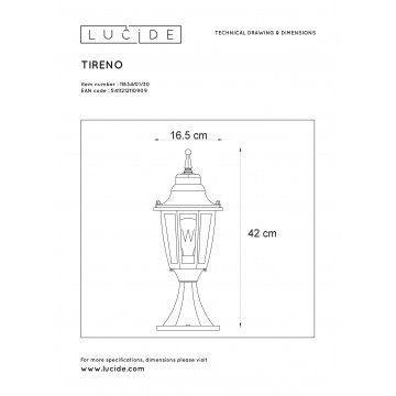 Схема с размерами Lucide 11834/01/30