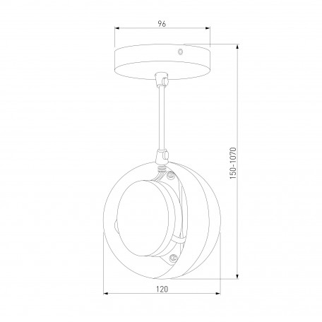 Схема с размерами Elektrostandard a047809