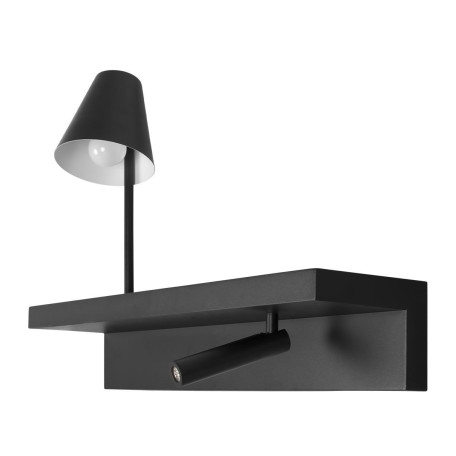 Бра с полкой Loft It Shelf 10216/2W Black, 1xE27x40W + LED 3W 4000K 210lm - миниатюра 4