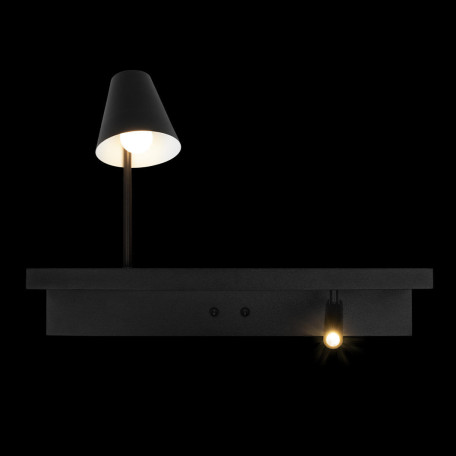 Бра с полкой Loft It Shelf 10216/2W Black, 1xE27x40W + LED 3W 4000K 210lm - миниатюра 6