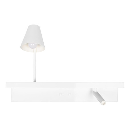 Бра с полкой Loft It Shelf 10216/2W White, 1xE27x40W + LED 3W 4000K 210lm