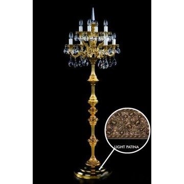 Торшер Artglass FELICITA LIGHT PATINA, 8xE14x40W, бронза, прозрачный, металл, стекло