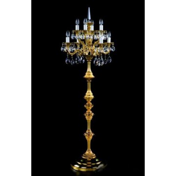 Торшер Artglass FELICITA POLISHED, 8xE14x40W, золото, прозрачный, металл, стекло