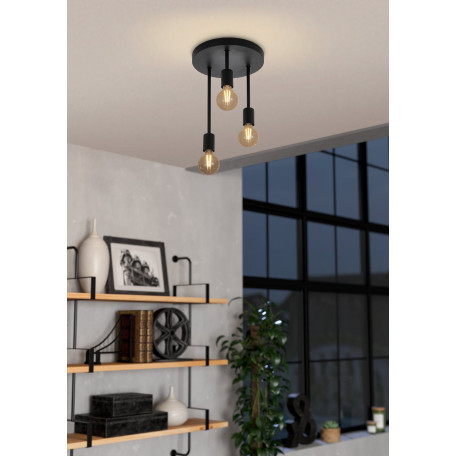 Потолочная люстра Eglo Trend & Vintage Industrial Wilmcote 43126, 3xE27x60W - миниатюра 2