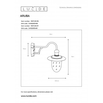 Схема с размерами Lucide 11871/01/30