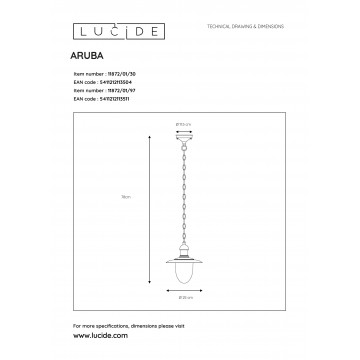 Схема с размерами Lucide 11872/01/30