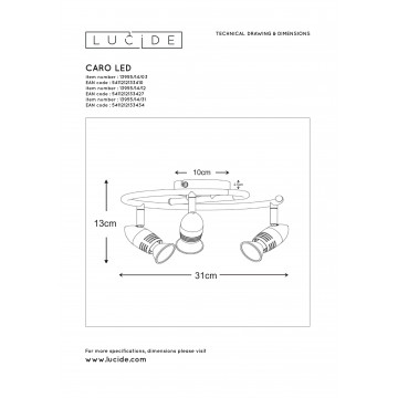 Схема с размерами Lucide 13955/14/03