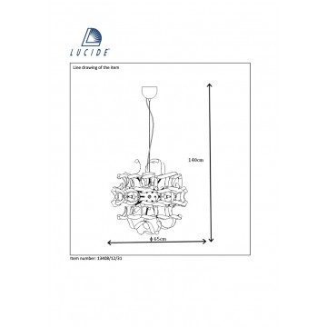 Подвесная люстра Lucide Atomita 13408/12/31, белый, металл - миниатюра 2