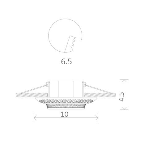 Схема с размерами Arte Lamp A5280PL-1CC