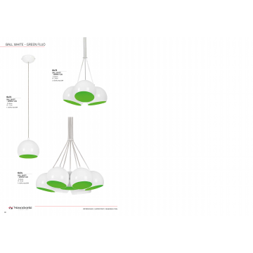 Подвесной светильник Nowodvorski Ball 6472, 1xGU10x35W, белый, белый с зеленым, зеленый с белым, металл - миниатюра 4