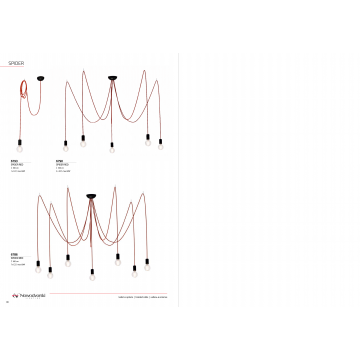 Подвесной светильник Nowodvorski Spider 6793, 1xE27x60W, черный с красным, красный с черным, металл - миниатюра 7