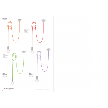 Подвесной светильник Nowodvorski Spider 6937, 1xE27x60W, красный с белым, металл - миниатюра 6