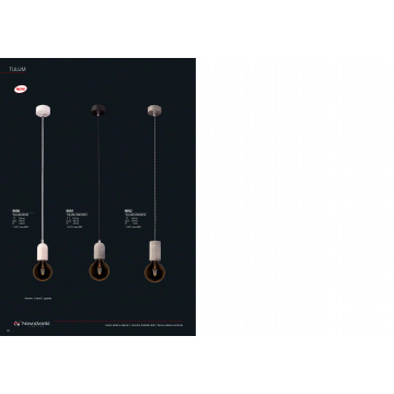 Подвесной светильник Nowodvorski Tulum 9690, 1xE27x60W, белый, бетон с металлом, металл с бетоном - миниатюра 3