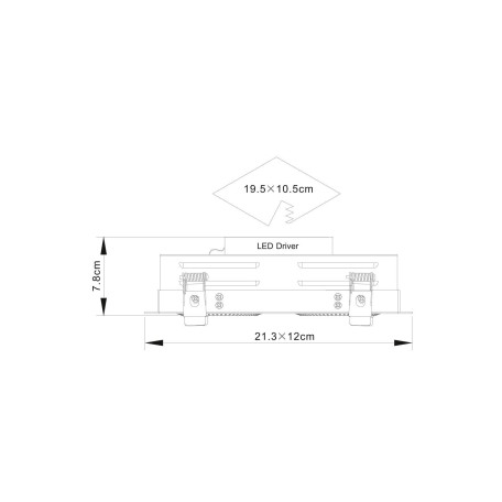 Схема с размерами Arte Lamp A3007PL-2WH