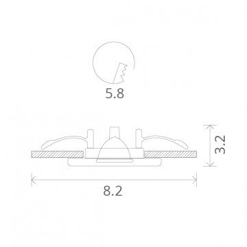 Схема с размерами Arte Lamp A1203PL-1WH