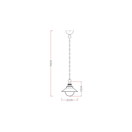 Схема с размерами Arte Lamp A4577SP-1CK