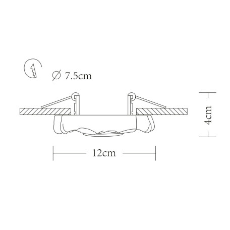 Схема с размерами Arte Lamp A5305PL-1WH