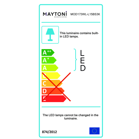 Светодиодное бра Maytoni Mirage MOD173WL-L15BS3K, LED 15W 3000K 300lm CRI90 - миниатюра 5