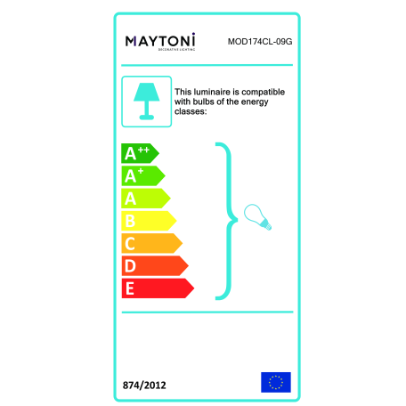 Потолочный светильник Maytoni Frame MOD174CL-09G, 9xE14x60W - миниатюра 5