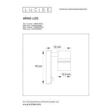 Схема с размерами Lucide 14866/05/12