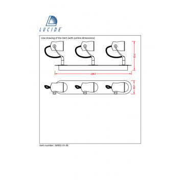 Схема с размерами Lucide 16955/15/30