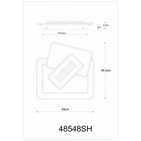 Схема с размерами Globo 48548SH