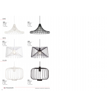 Подвесной светильник Nowodvorski Wire 6446, 1xE27x60W, белый, металл - миниатюра 6